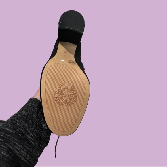 Vince Camuto sexy black suede ankle boots. - Picture 3 of 9